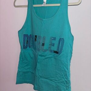 Top Gun Double O Teal Graphic Tank Top